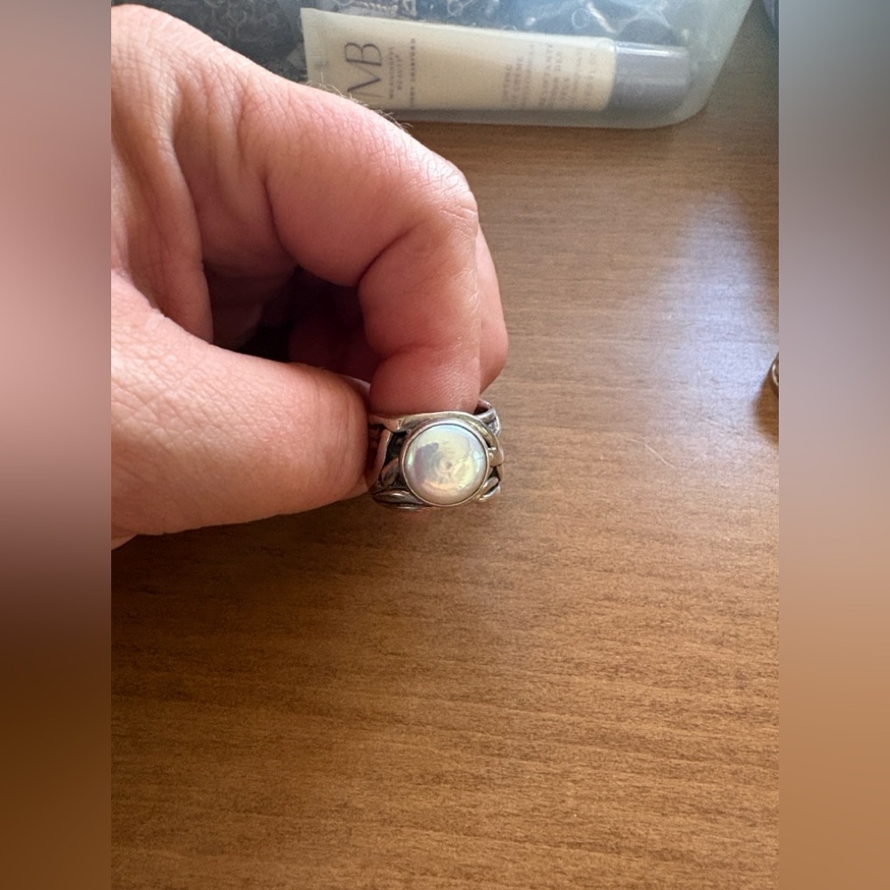 SILPADA Mermaid Sterling Silver Coin Pearl Ring